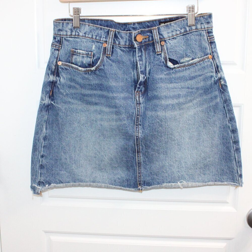 Blank NYC Blue Denim Mini Skirt